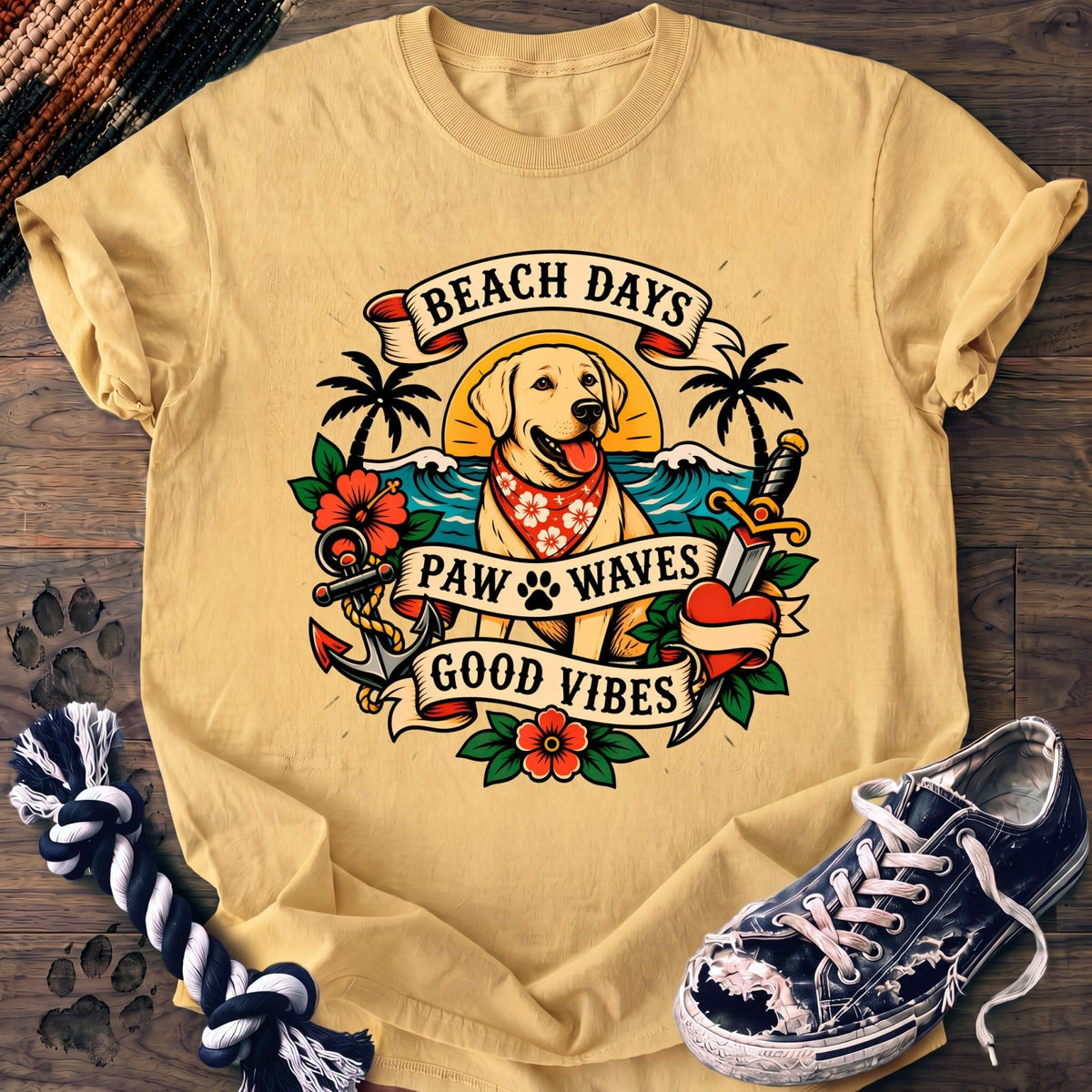 Beach Days Paw Waves Good Vibes - Labrador Retriever - PAWSSION CLUB