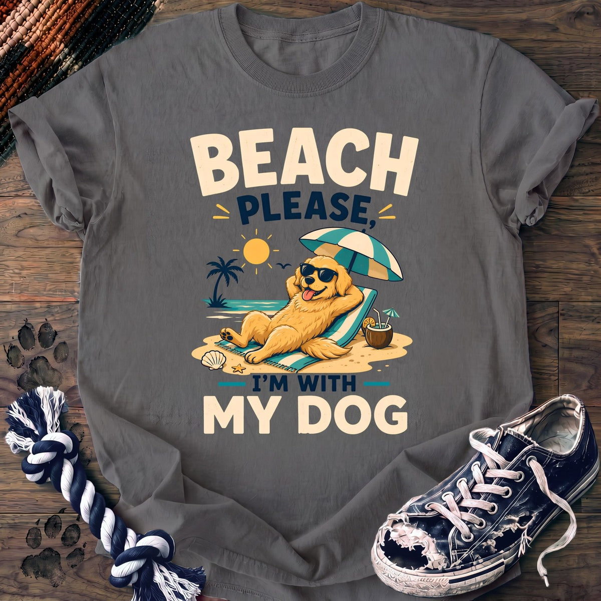 Beach Please Im With My Dog - Golden Retriever - PAWSSION CLUB