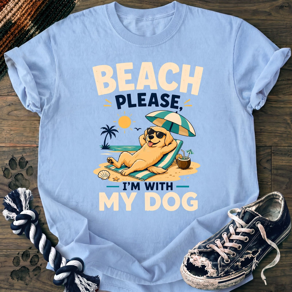 Beach Please Im With My Dog - Golden Retriever - PAWSSION CLUB