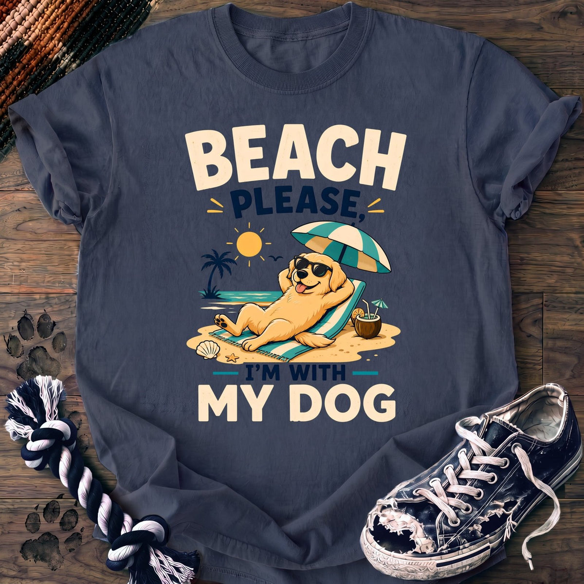 Beach Please Im With My Dog - Golden Retriever - PAWSSION CLUB