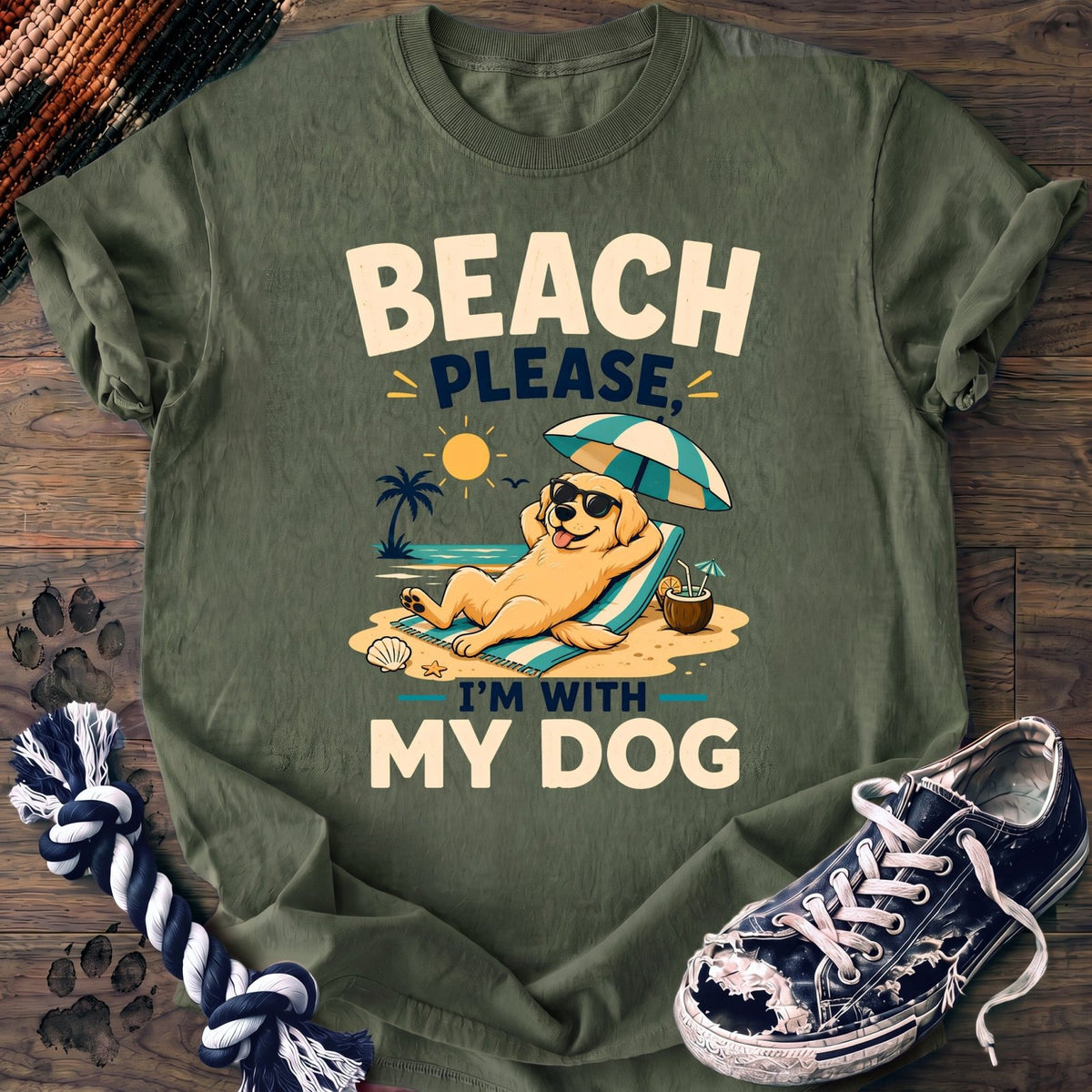 Beach Please Im With My Dog - Golden Retriever - PAWSSION CLUB
