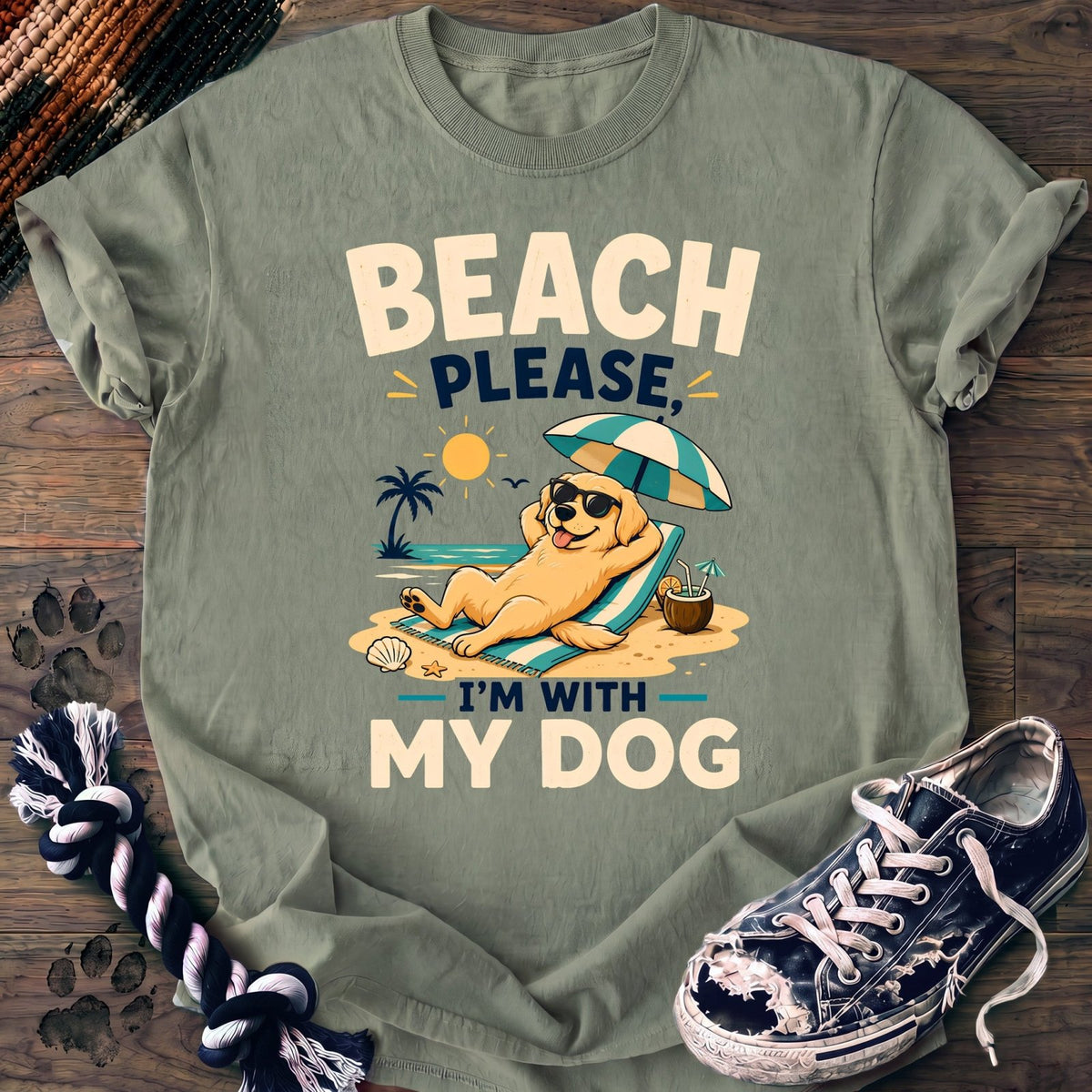 Beach Please Im With My Dog - Golden Retriever - PAWSSION CLUB