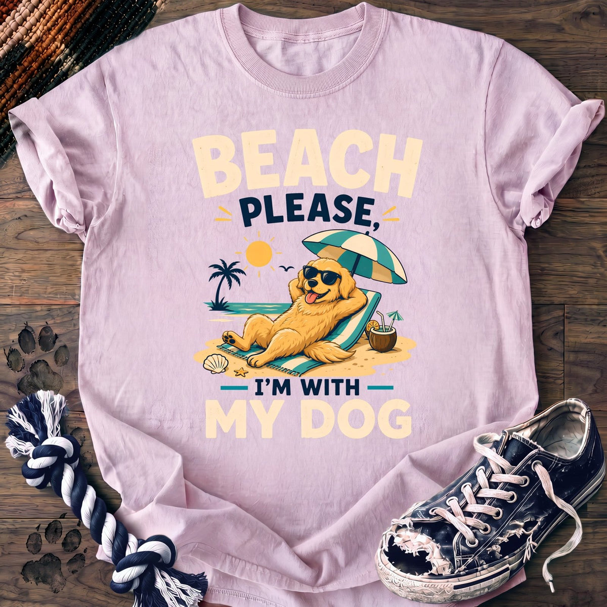 Beach Please Im With My Dog - Golden Retriever - PAWSSION CLUB