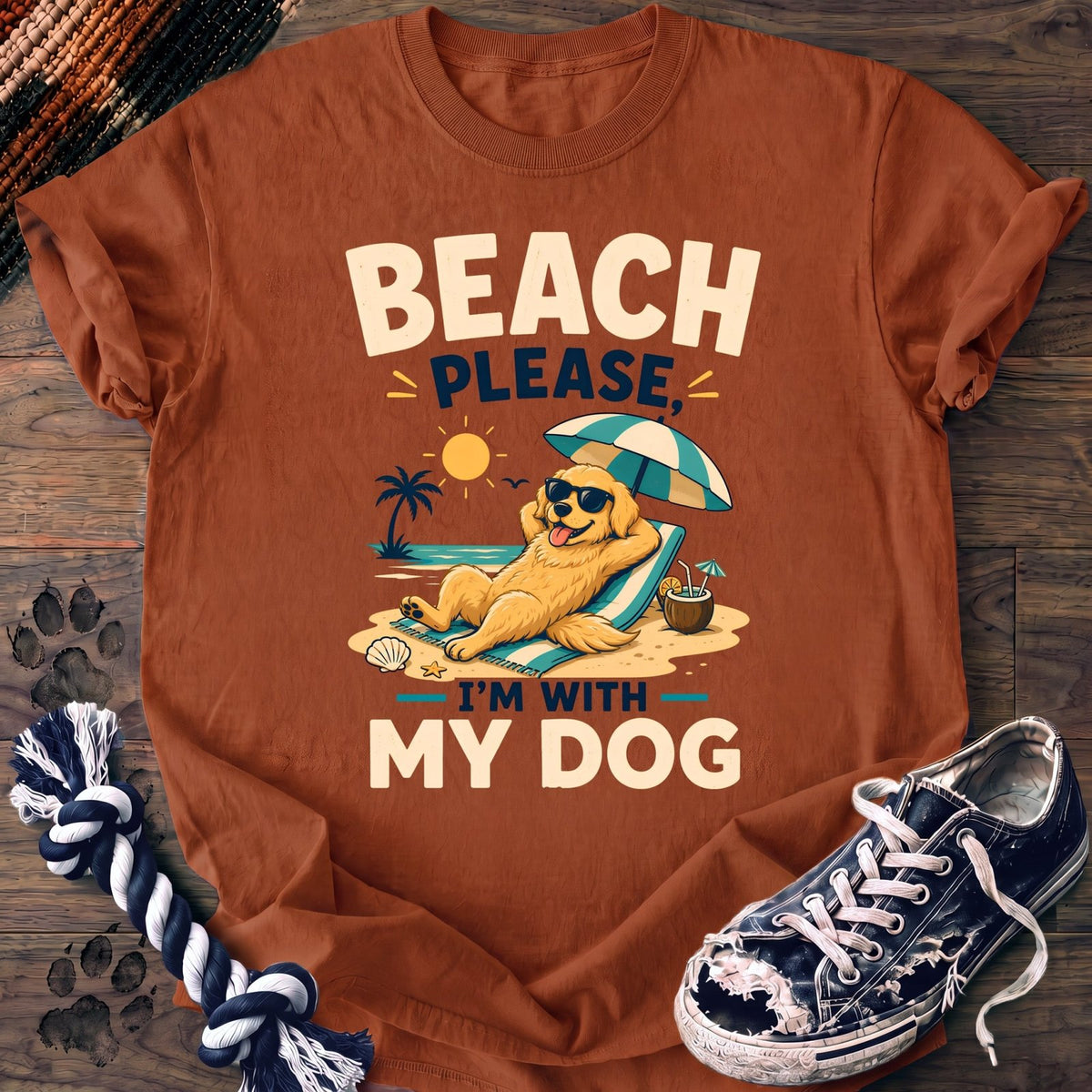 Beach Please Im With My Dog - Golden Retriever - PAWSSION CLUB