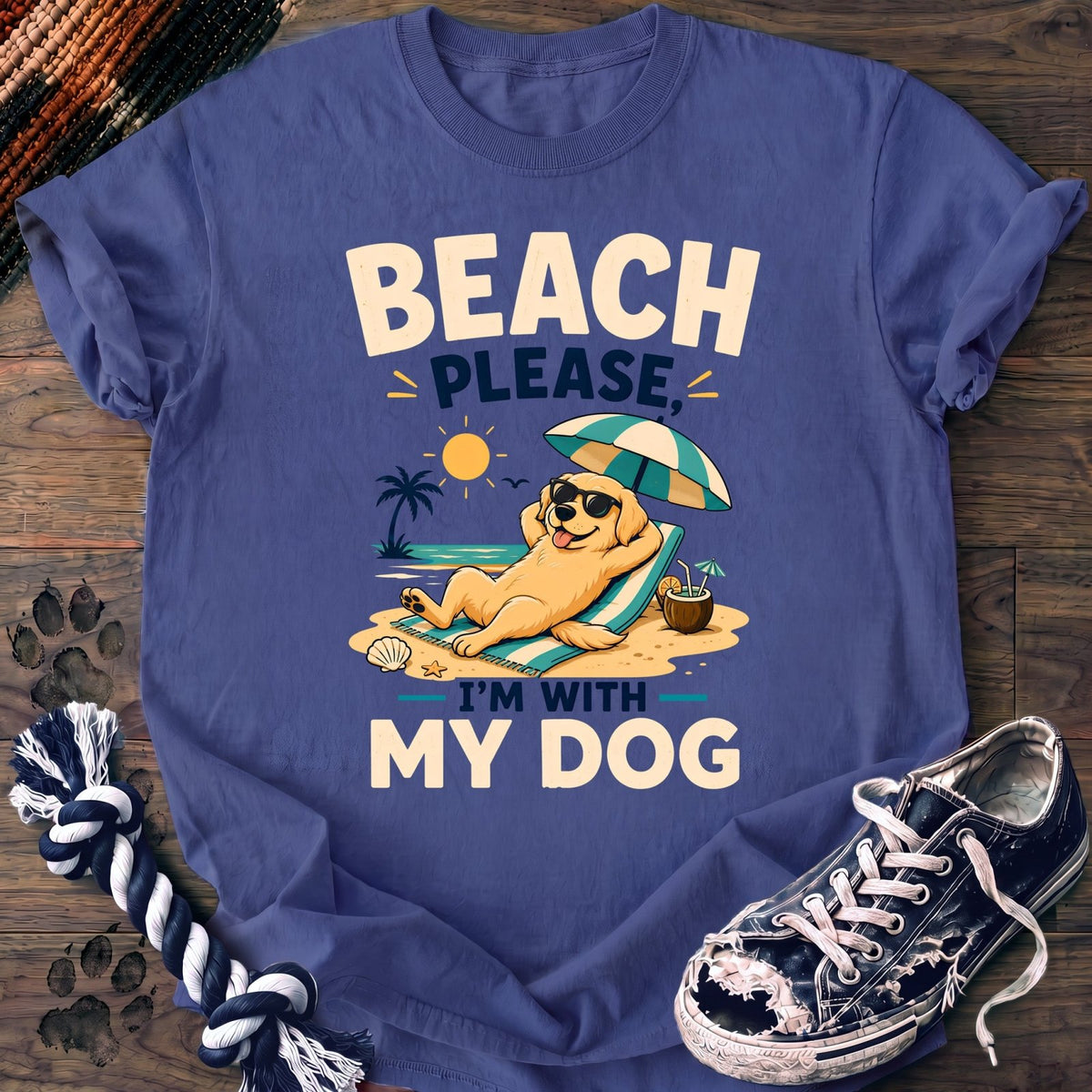 Beach Please Im With My Dog - Golden Retriever - PAWSSION CLUB
