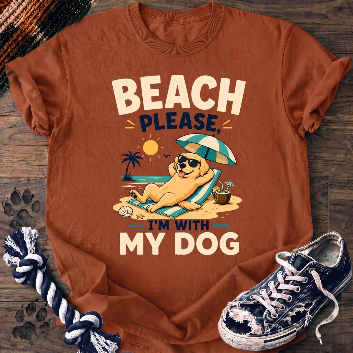 Beach Please Im With My Dog - Golden Retriever - PAWSSION CLUB