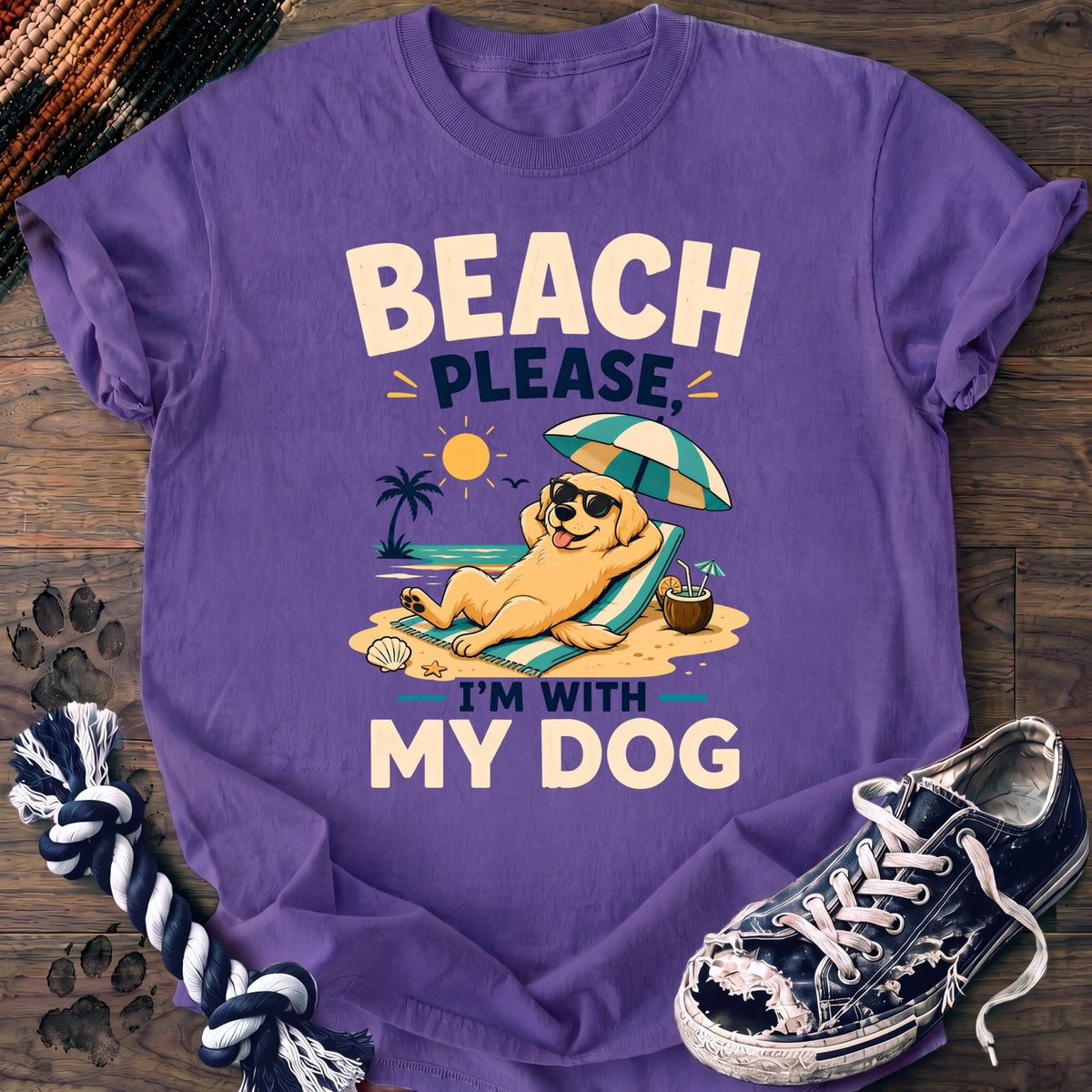Beach Please Im With My Dog - Golden Retriever - PAWSSION CLUB