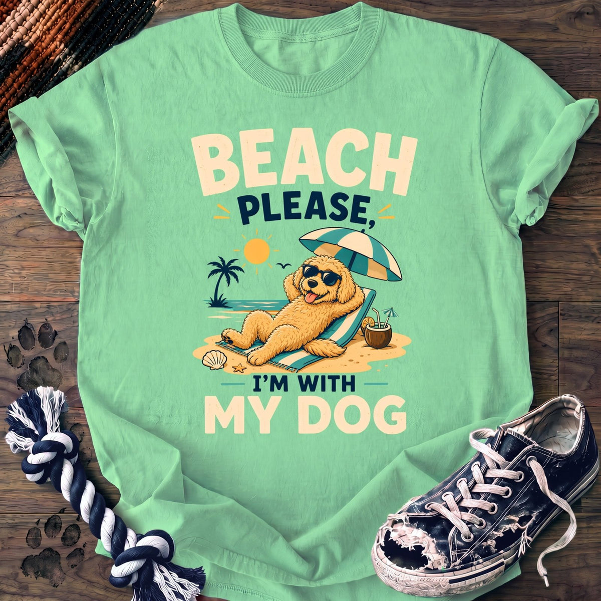 Beach Please Im With My Dog - Goldendoodle - PAWSSION CLUB