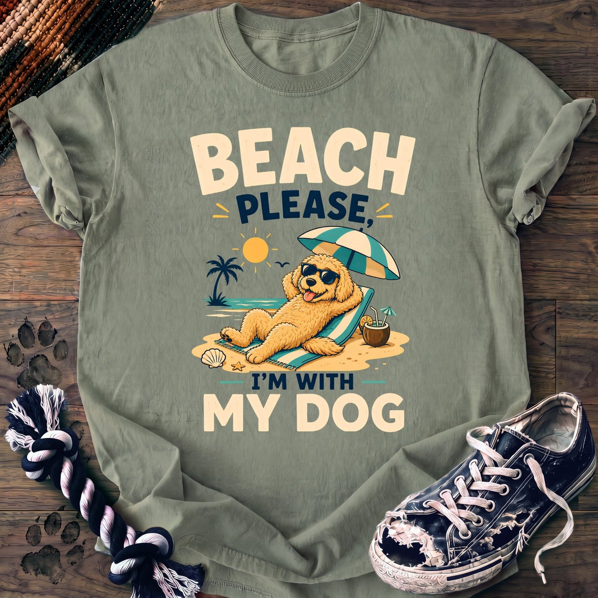 Beach Please Im With My Dog - Goldendoodle - PAWSSION CLUB