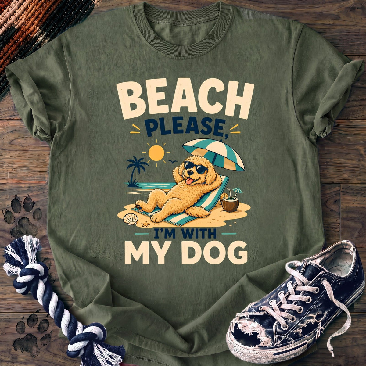 Beach Please Im With My Dog - Goldendoodle - PAWSSION CLUB