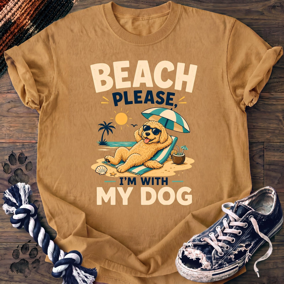 Beach Please Im With My Dog - Goldendoodle - PAWSSION CLUB