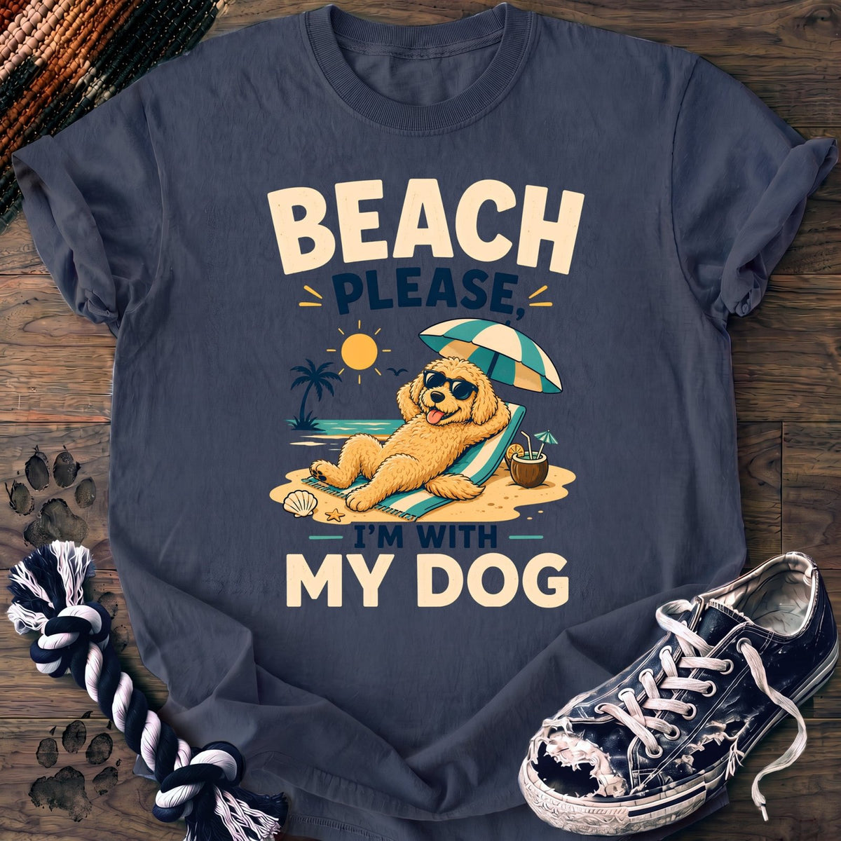 Beach Please Im With My Dog - Goldendoodle - PAWSSION CLUB