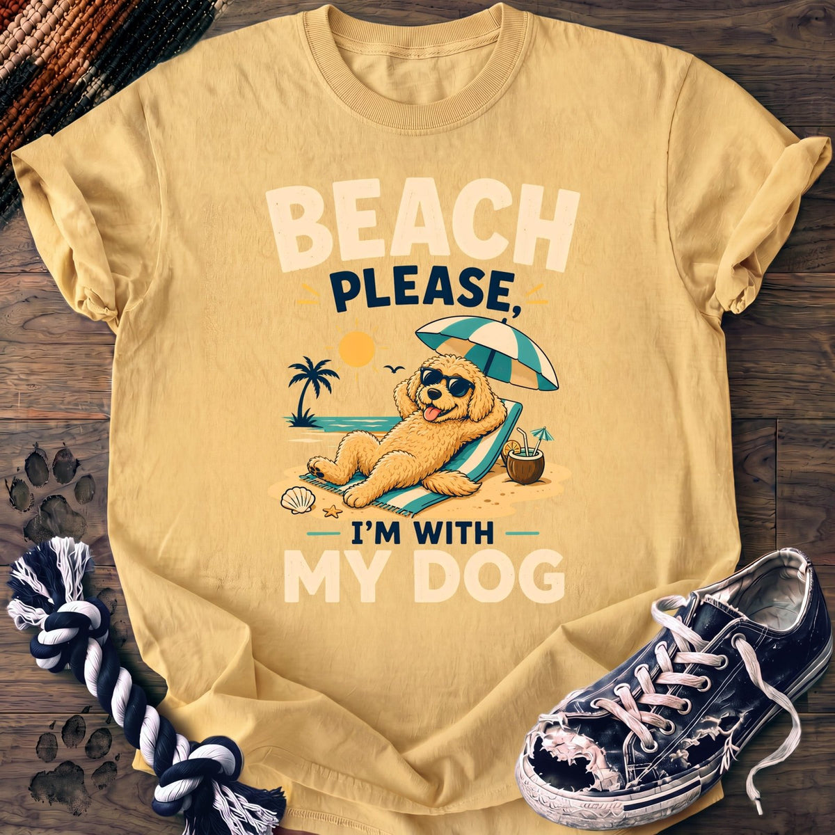Beach Please Im With My Dog - Goldendoodle - PAWSSION CLUB