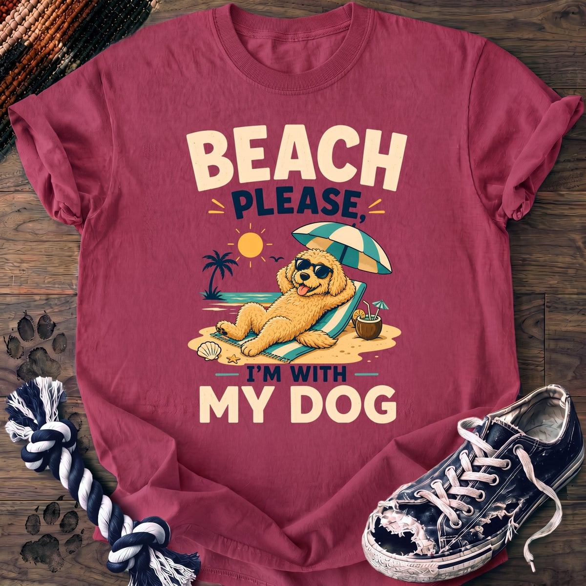 Beach Please Im With My Dog - Goldendoodle - PAWSSION CLUB