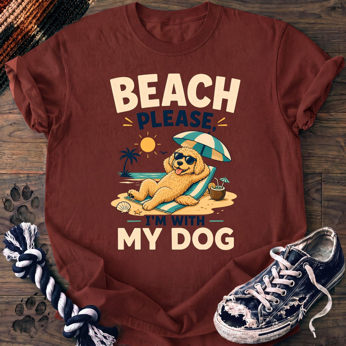 Beach Please Im With My Dog - Goldendoodle - PAWSSION CLUB