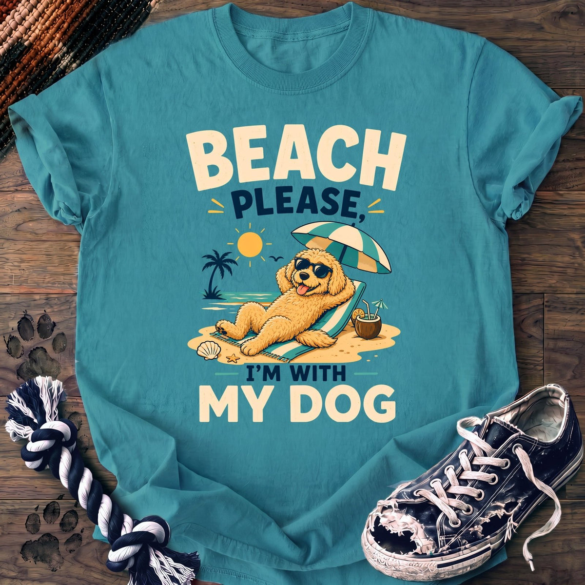 Beach Please Im With My Dog - Goldendoodle - PAWSSION CLUB