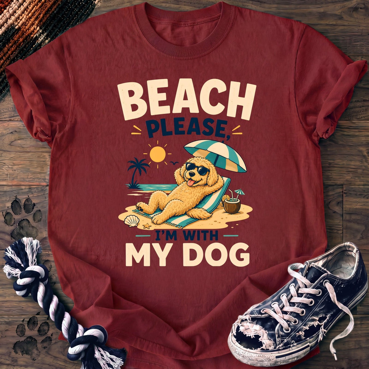 Beach Please Im With My Dog - Goldendoodle - PAWSSION CLUB
