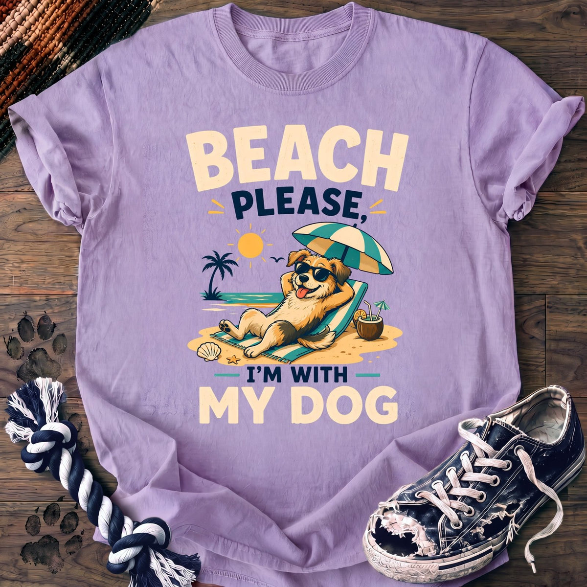 Beach Please Im With My Dog - Mixed Breed - PAWSSION CLUB