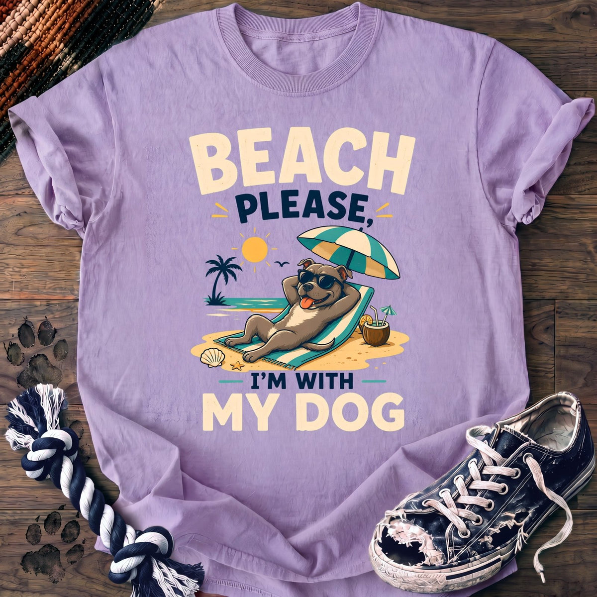 Beach Please Im With My Dog - Pitbull - PAWSSION CLUB