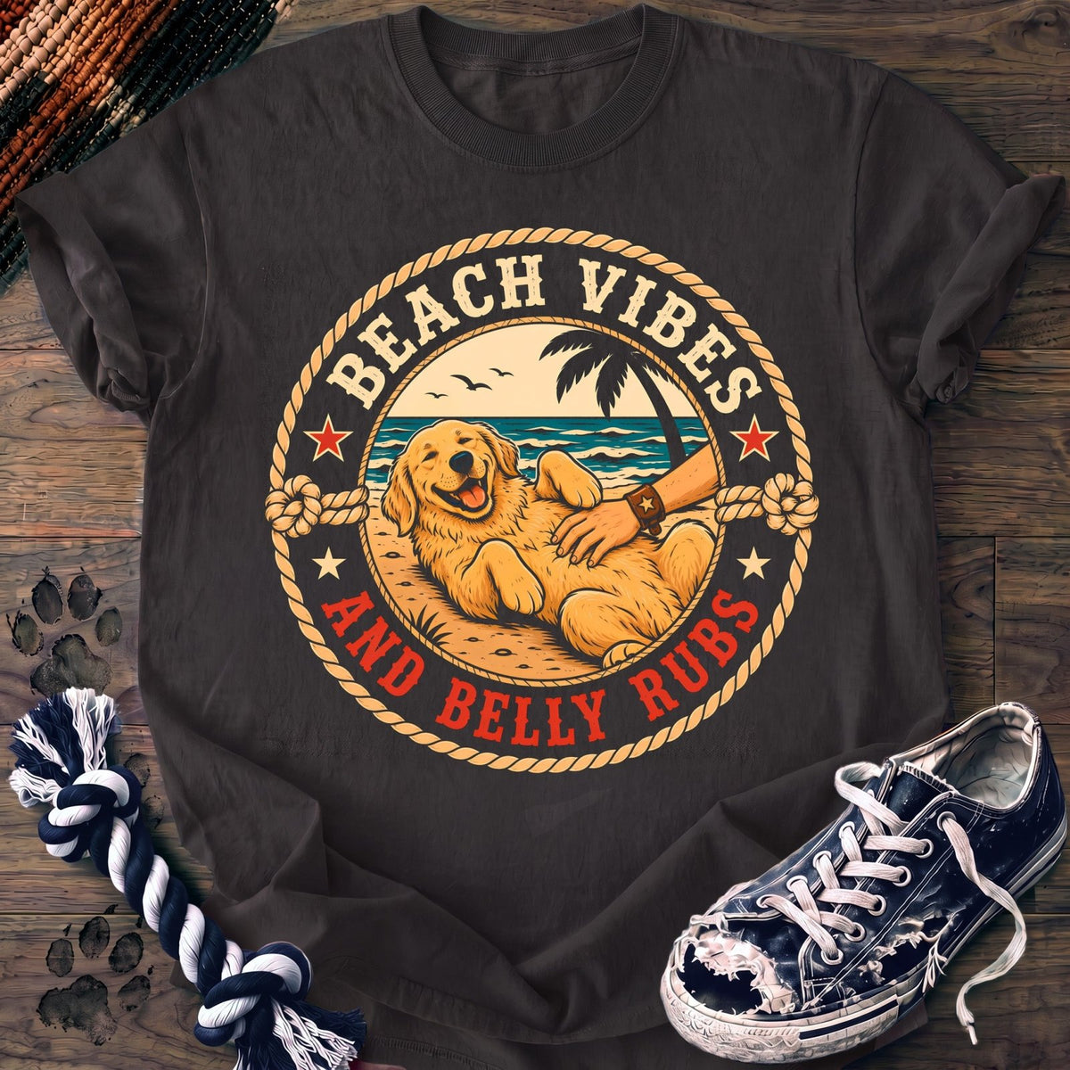 Beach Vibes And Belly Rubs - Golden Retriever - PAWSSION CLUB