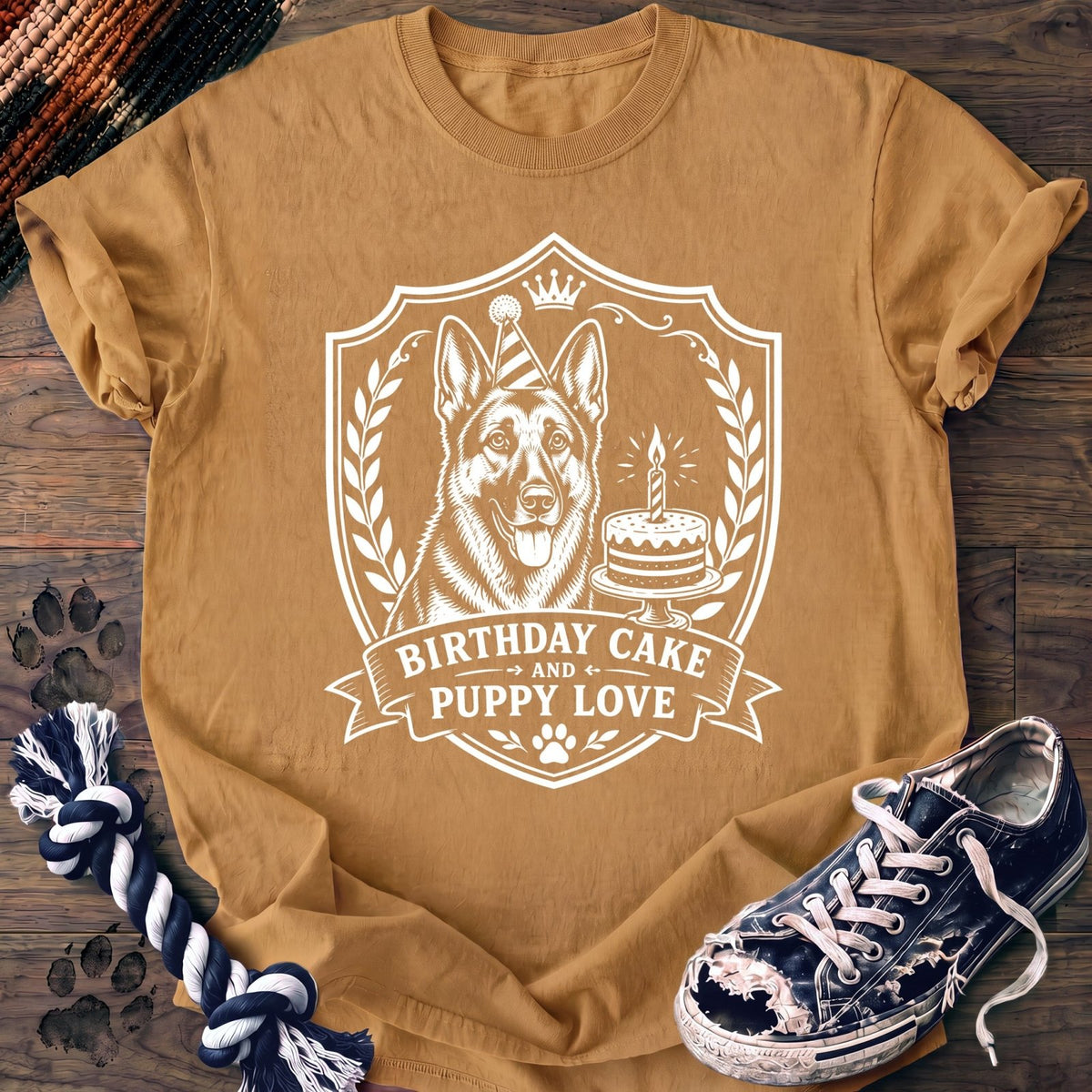 Birthday Cake And Puppy Love - German Shepherd - PAWSSION CLUB