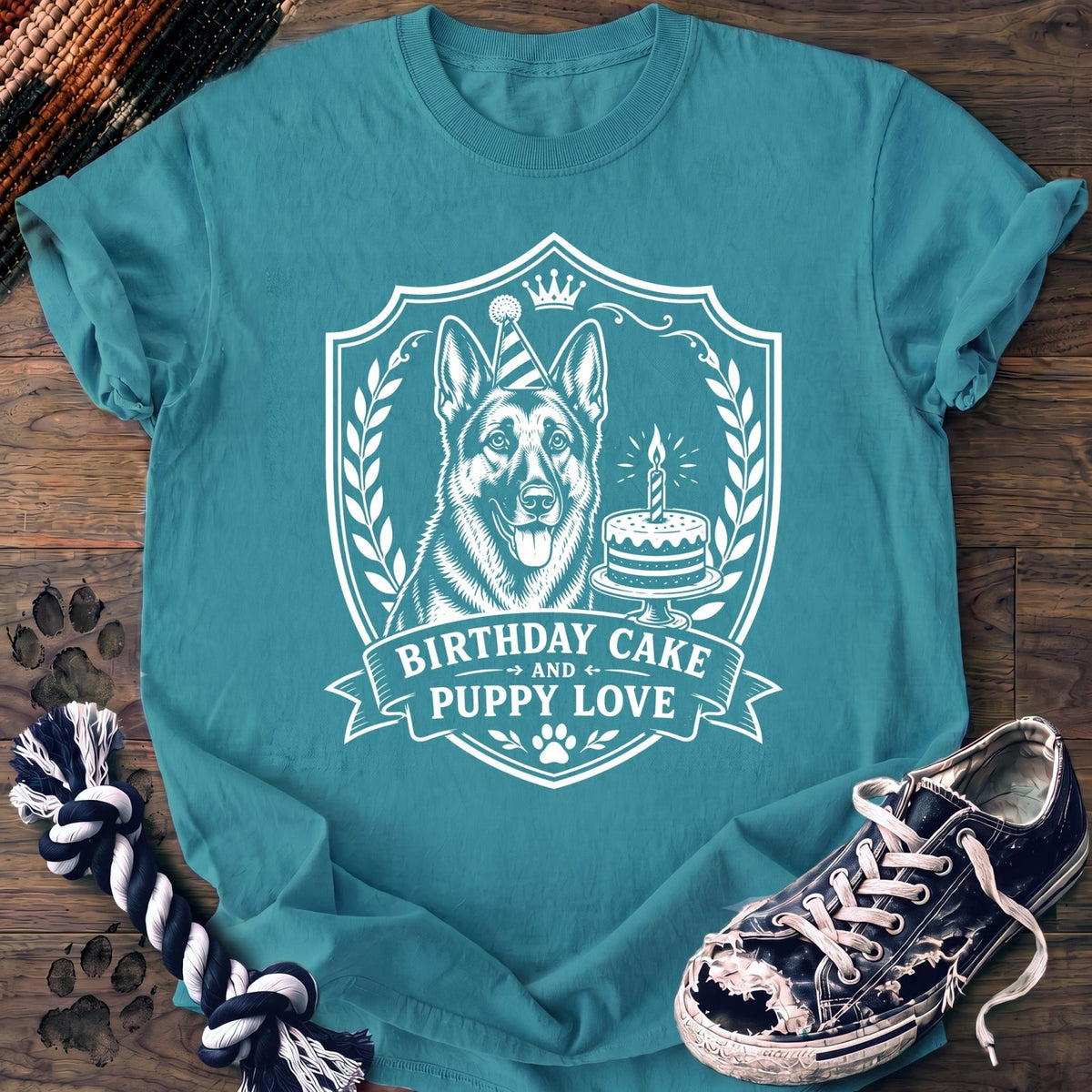 Birthday Cake And Puppy Love - German Shepherd - PAWSSION CLUB