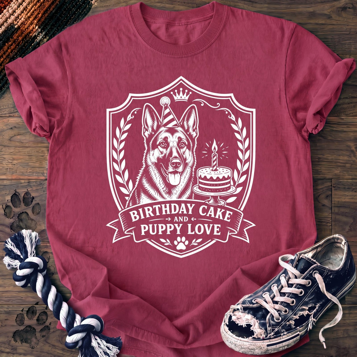 Birthday Cake And Puppy Love - German Shepherd - PAWSSION CLUB