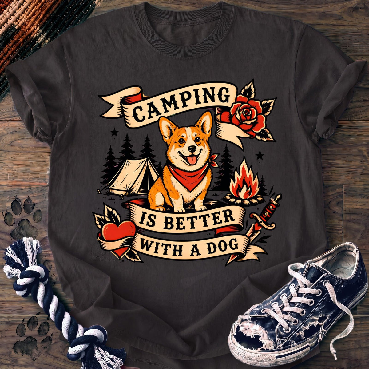 Camping Is Better With A Dog - Corgi - PAWSSION CLUB