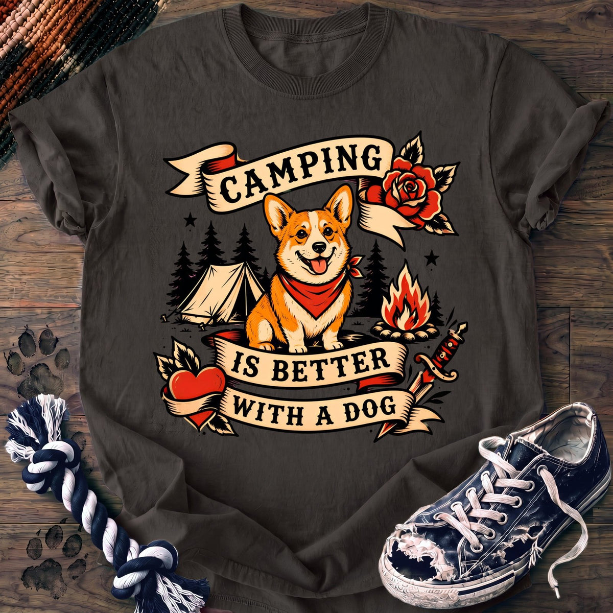 Camping Is Better With A Dog - Corgi - PAWSSION CLUB
