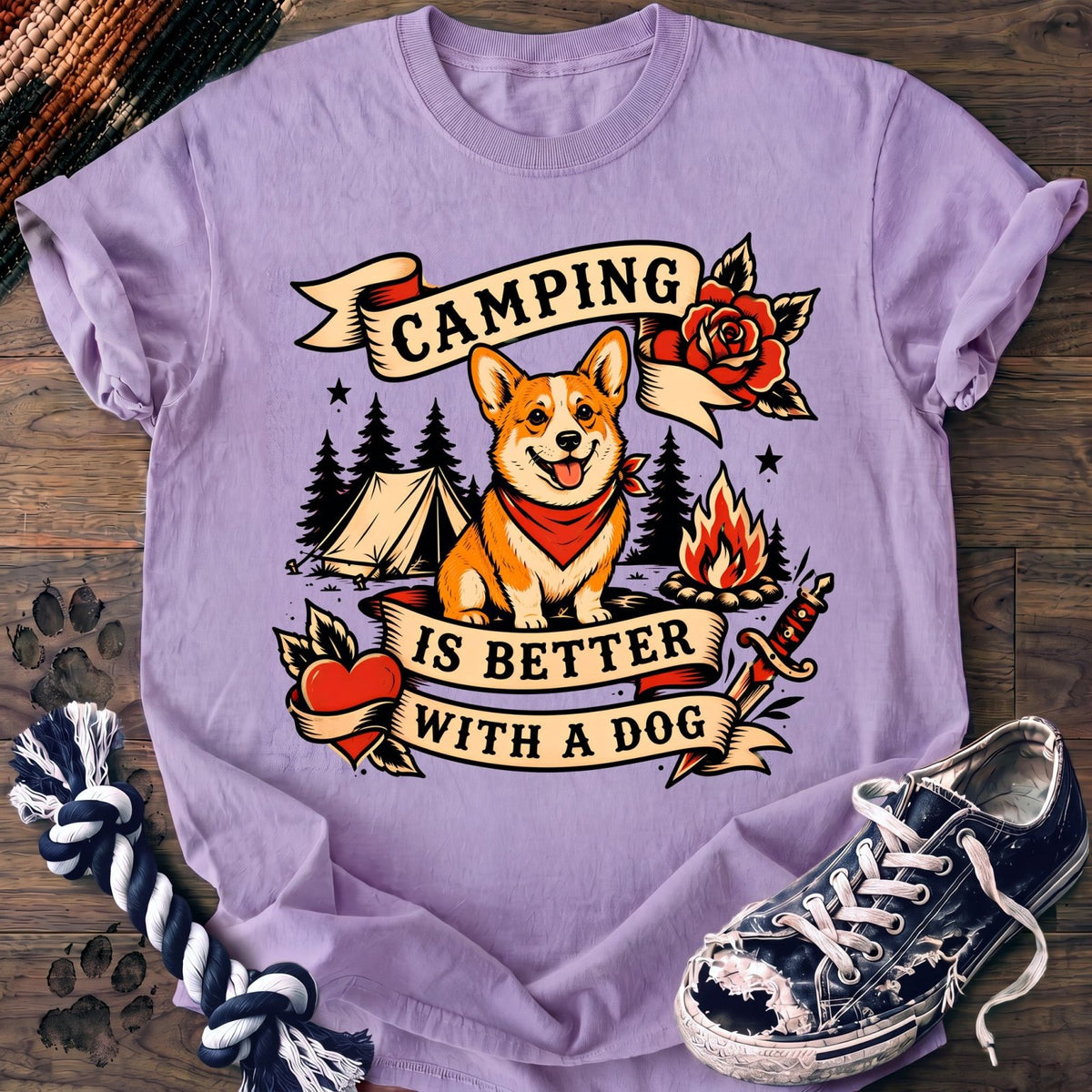 Camping Is Better With A Dog - Corgi - PAWSSION CLUB