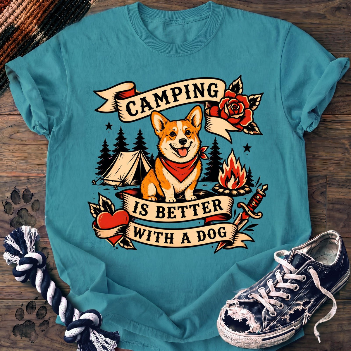 Camping Is Better With A Dog - Corgi - PAWSSION CLUB