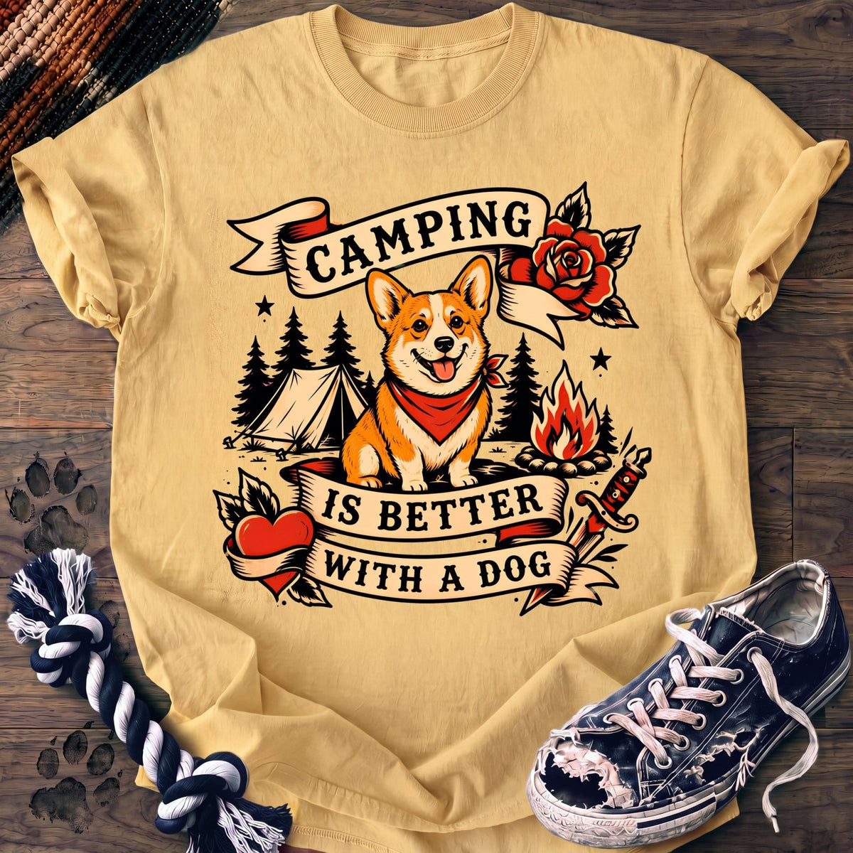 Camping Is Better With A Dog - Corgi - PAWSSION CLUB