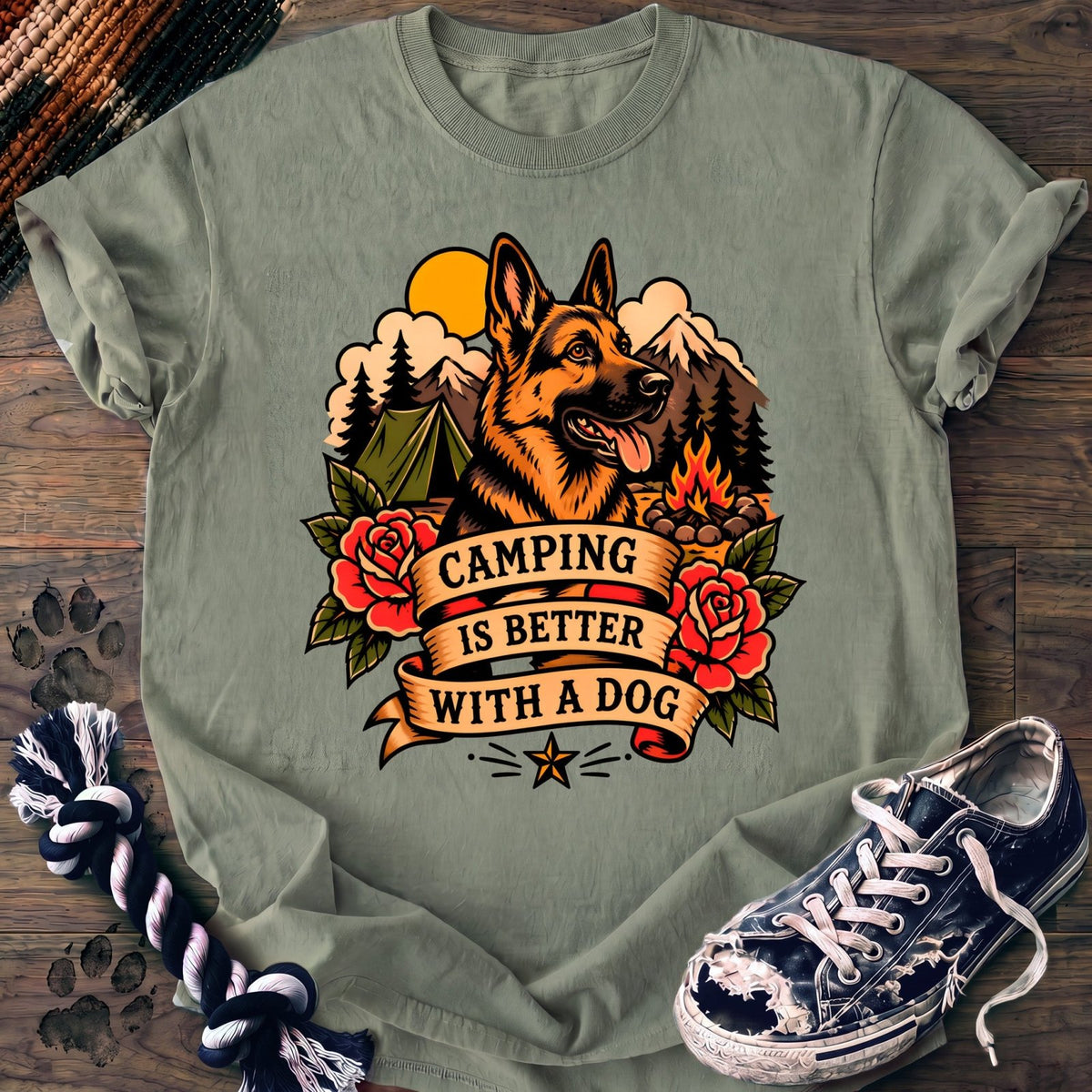Camping Is Better With A Dog - German Shepherd - PAWSSION CLUB