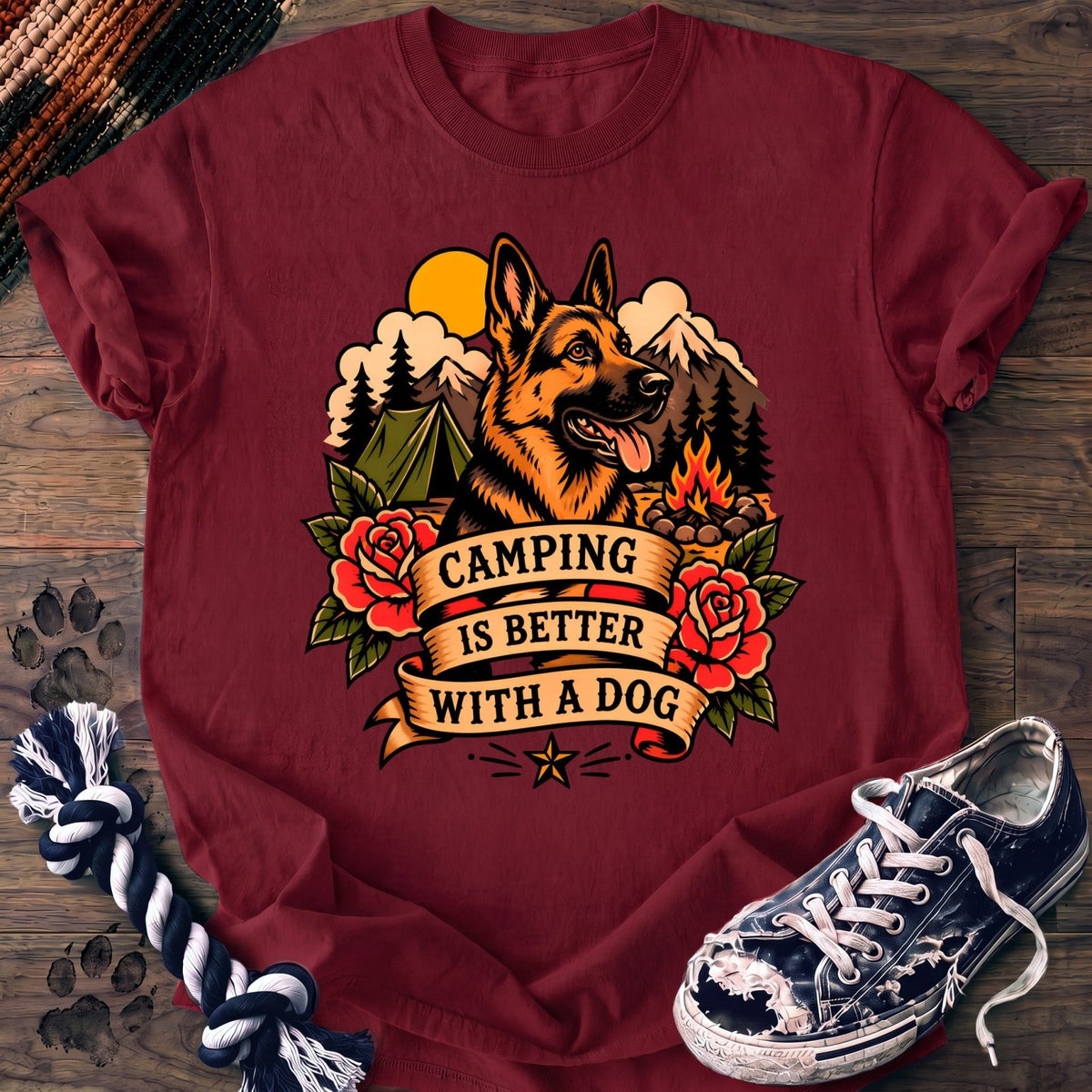 Camping Is Better With A Dog - German Shepherd - PAWSSION CLUB
