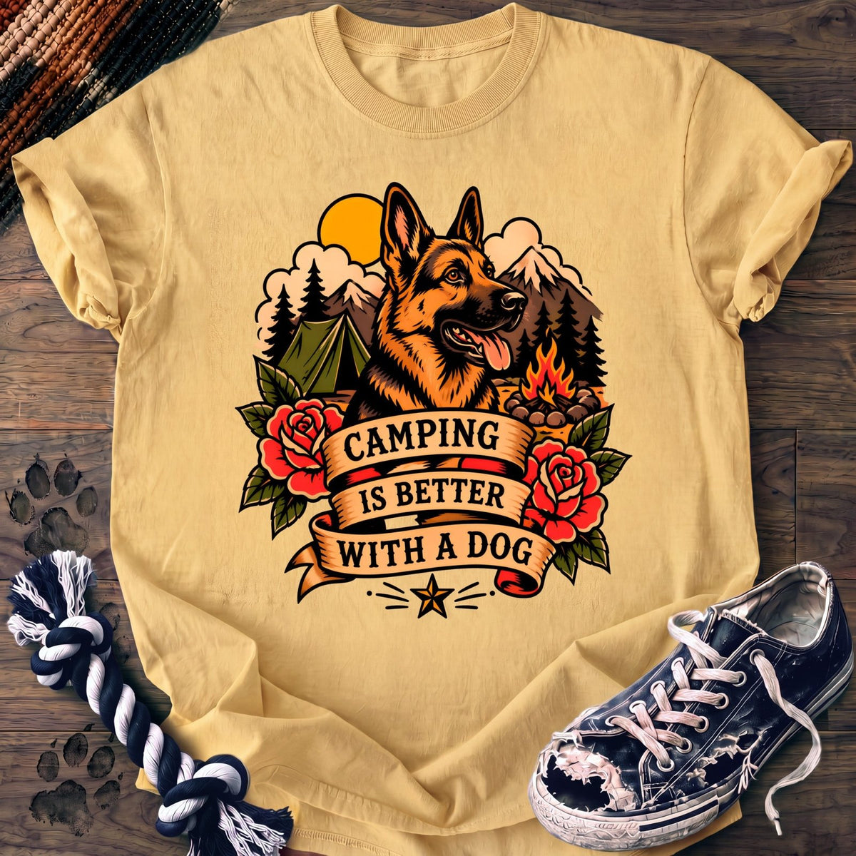 Camping Is Better With A Dog - German Shepherd - PAWSSION CLUB