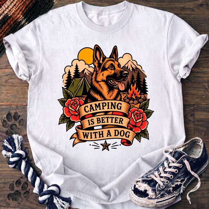 Camping Is Better With A Dog - German Shepherd - PAWSSION CLUB