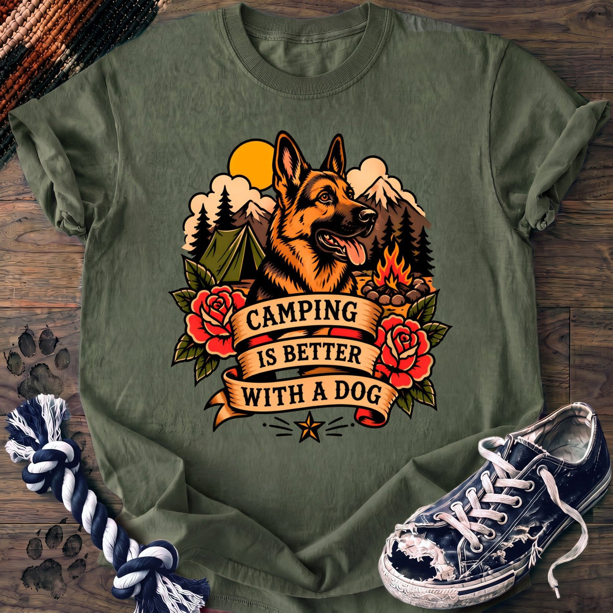 Camping Is Better With A Dog - German Shepherd - PAWSSION CLUB