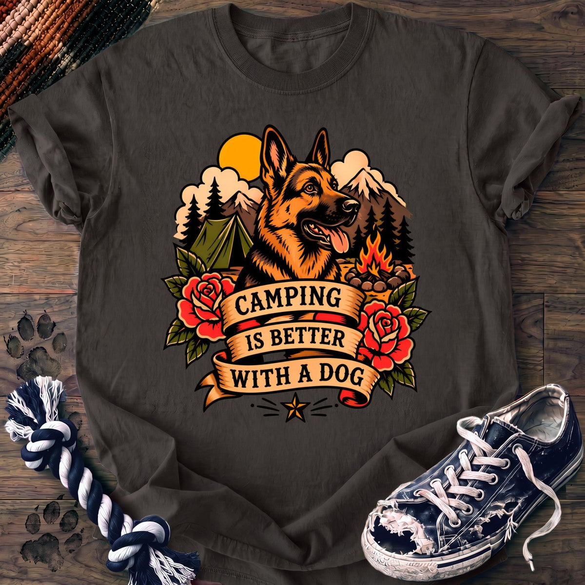 Camping Is Better With A Dog - German Shepherd - PAWSSION CLUB
