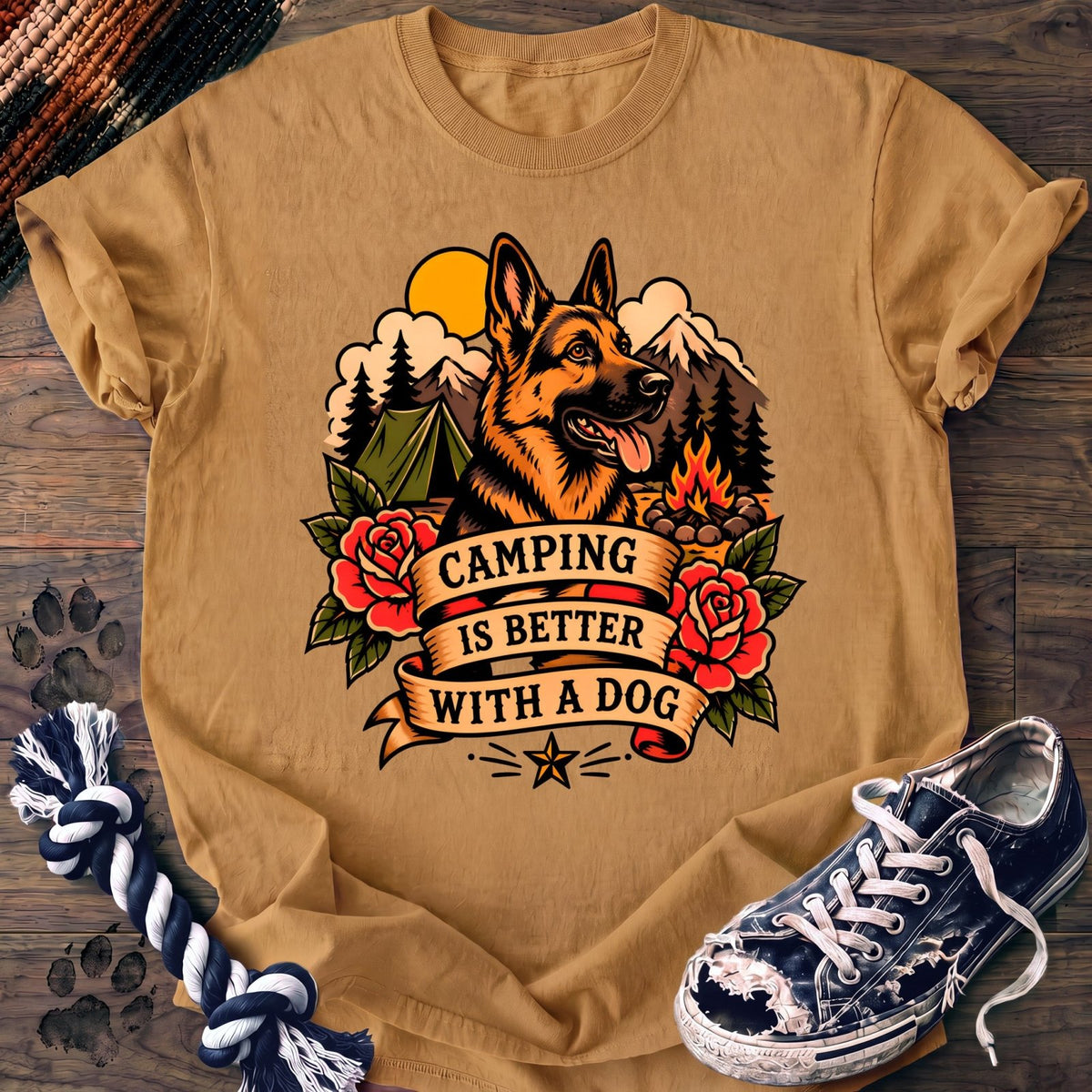 Camping Is Better With A Dog - German Shepherd - PAWSSION CLUB