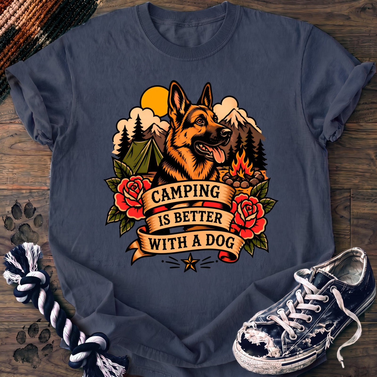 Camping Is Better With A Dog - German Shepherd - PAWSSION CLUB