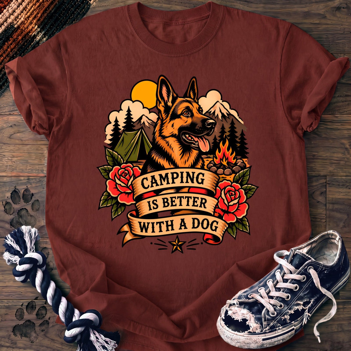 Camping Is Better With A Dog - German Shepherd - PAWSSION CLUB