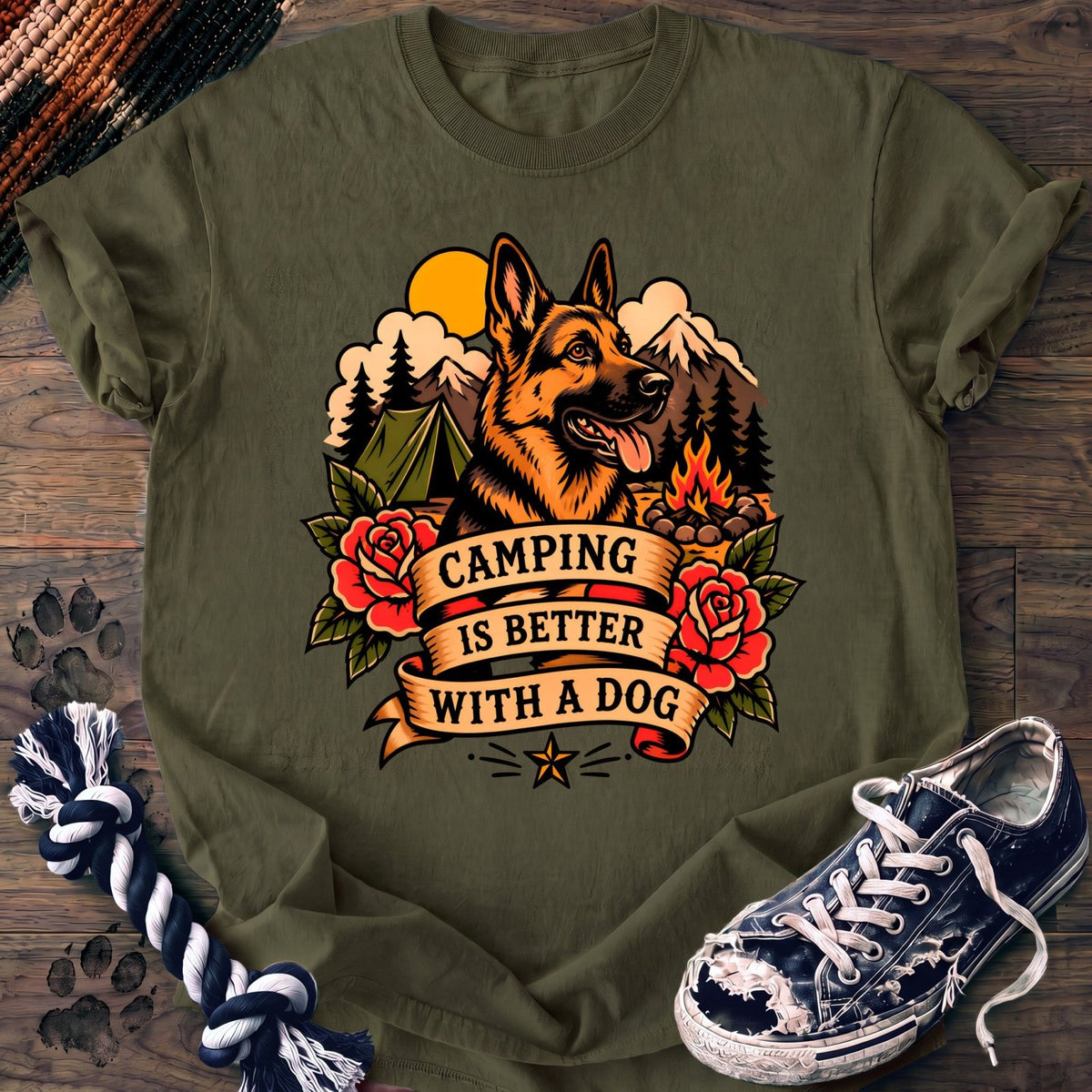 Camping Is Better With A Dog - German Shepherd - PAWSSION CLUB