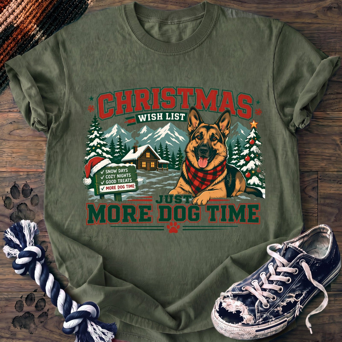 Christmas Wish List More Dog Time - German Shepherd - PAWSSION CLUB