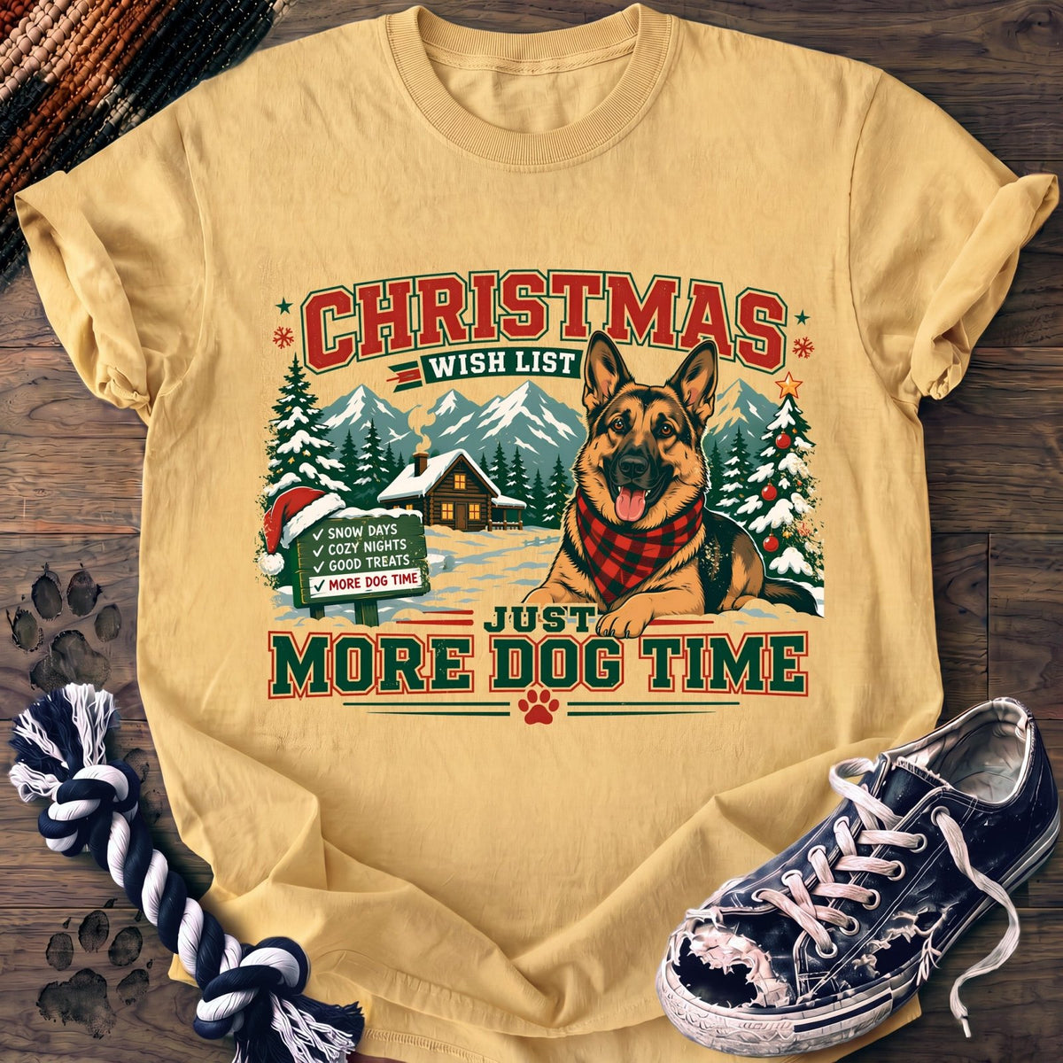 Christmas Wish List More Dog Time - German Shepherd - PAWSSION CLUB