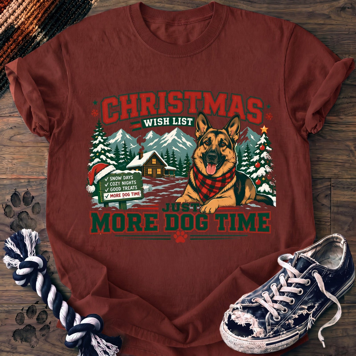 Christmas Wish List More Dog Time - German Shepherd - PAWSSION CLUB