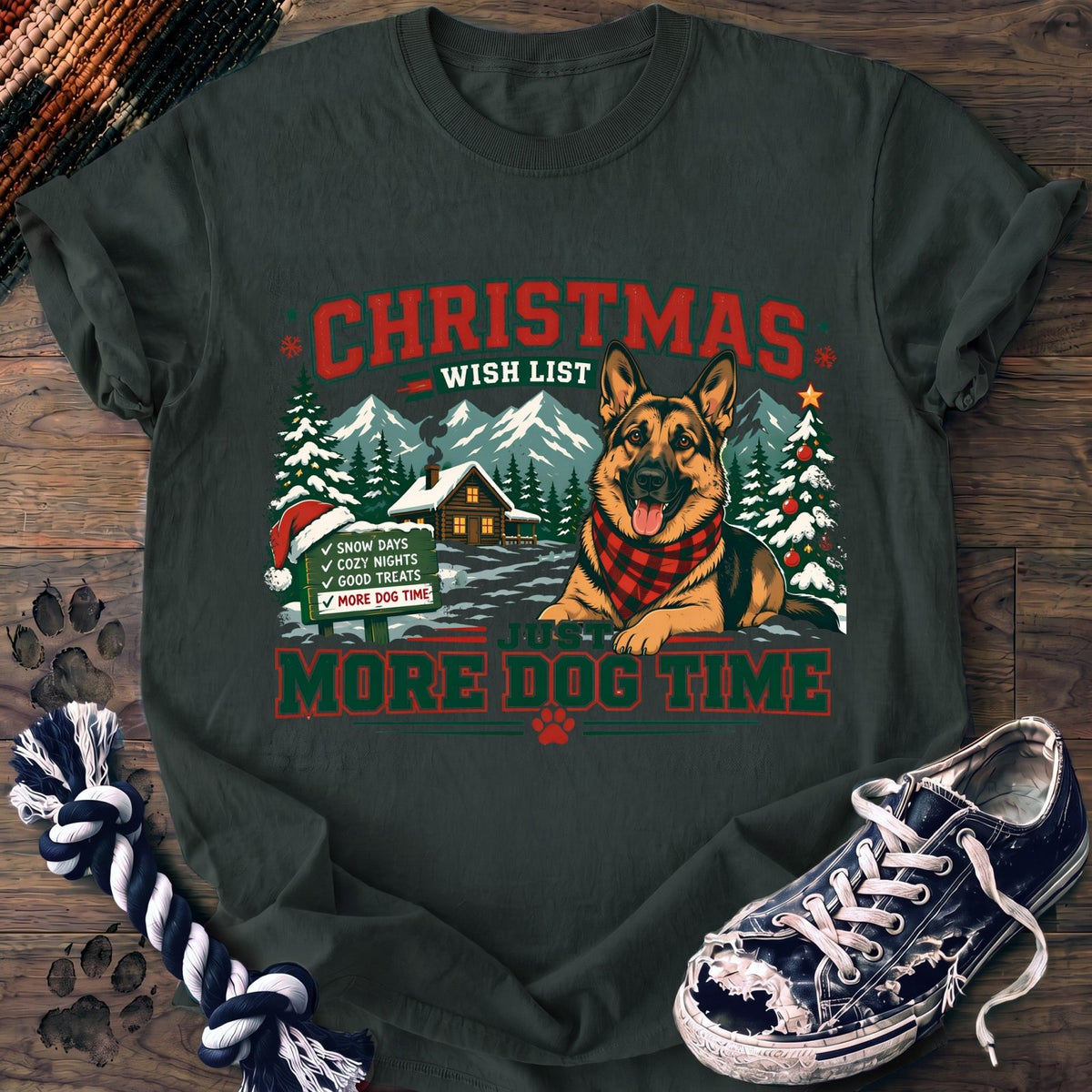 Christmas Wish List More Dog Time - German Shepherd - PAWSSION CLUB