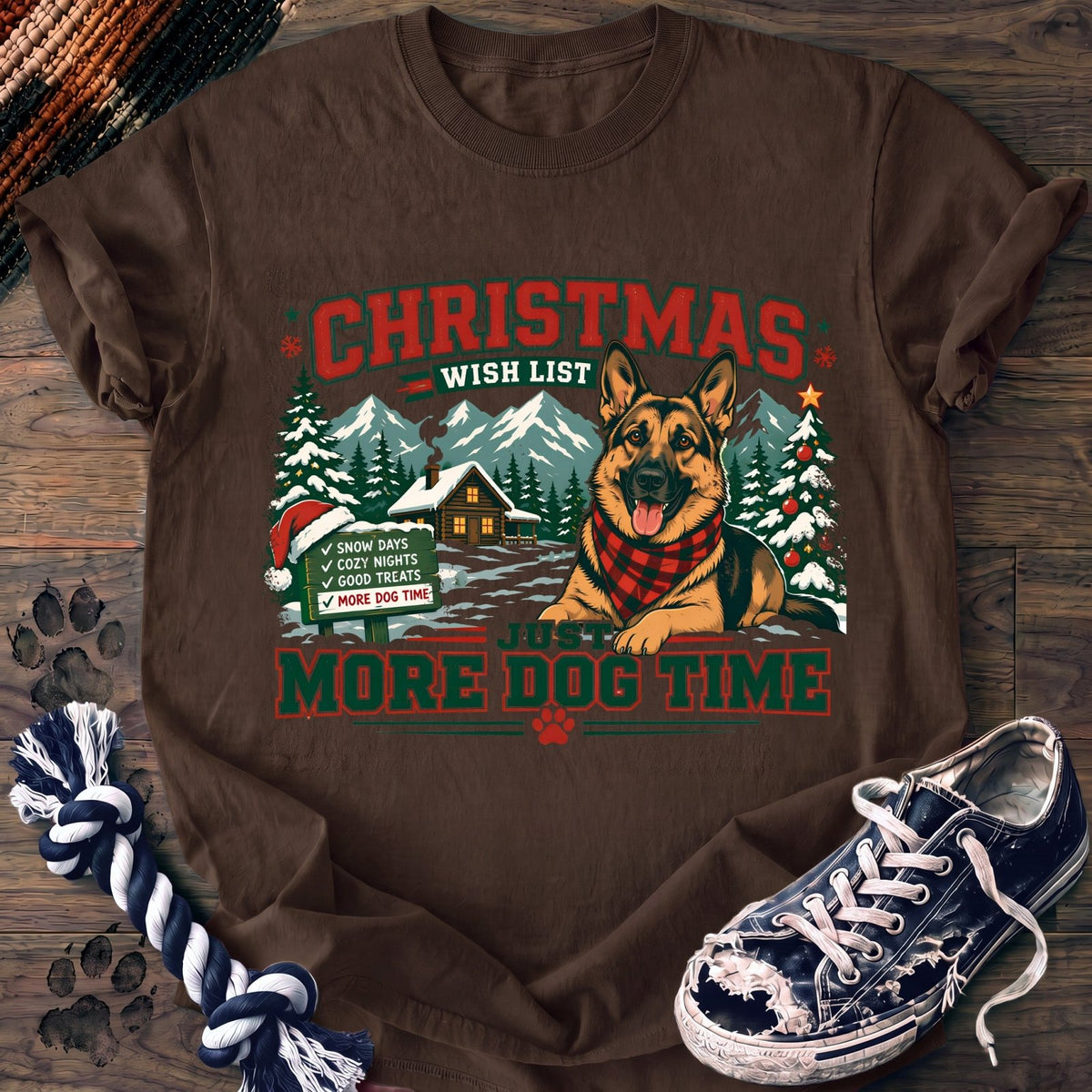 Christmas Wish List More Dog Time - German Shepherd - PAWSSION CLUB
