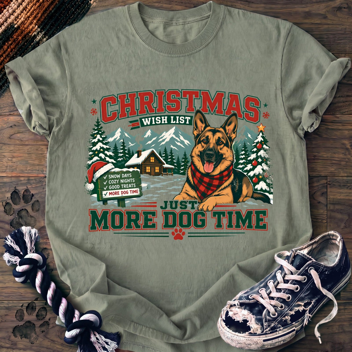 Christmas Wish List More Dog Time - German Shepherd - PAWSSION CLUB