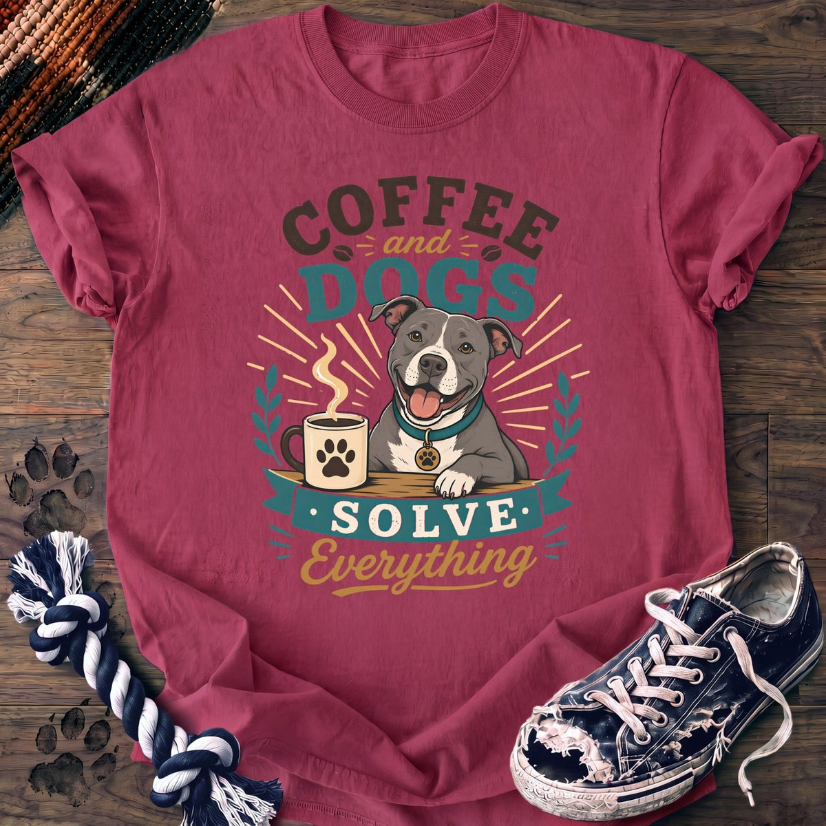 Coffee And Dogs Solve Everything - Pitbull - PAWSSION CLUB