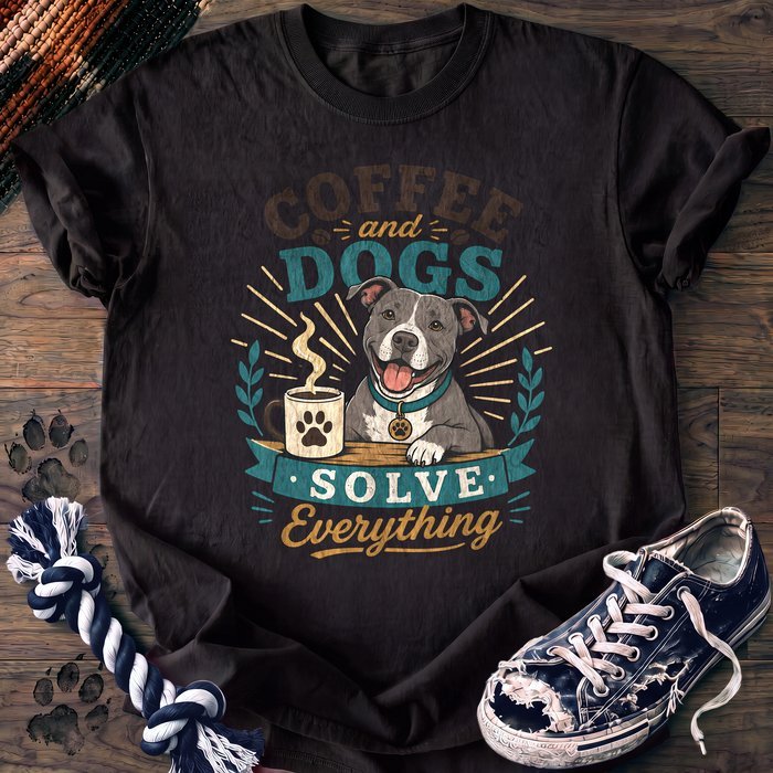 Coffee And Dogs Solve Everything - Pitbull - PAWSSION CLUB